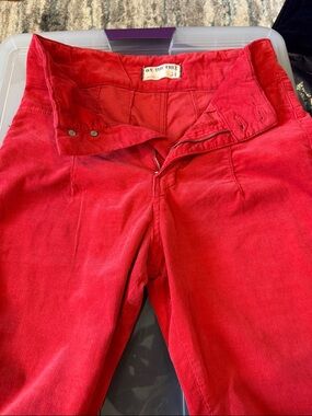 We The Free Vibrant Red Corduroy Trousers